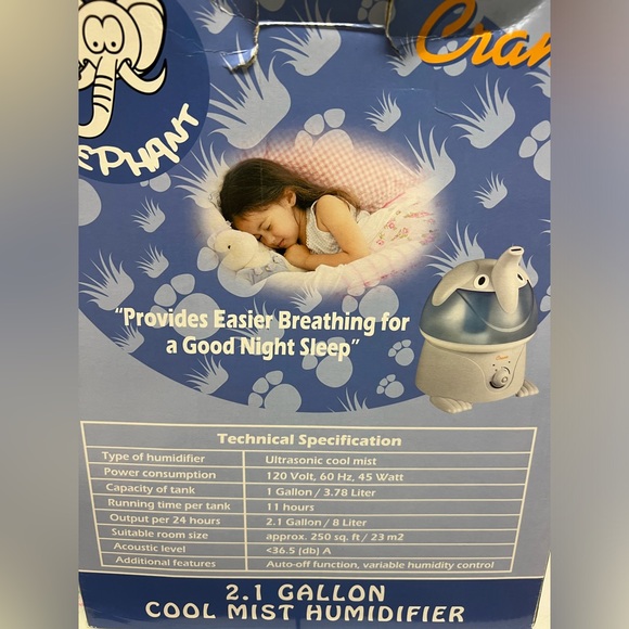 Adorable Humidifier, Elephant, Cool Mist Humidifier, 1 Gal. - Picture 3 of 6